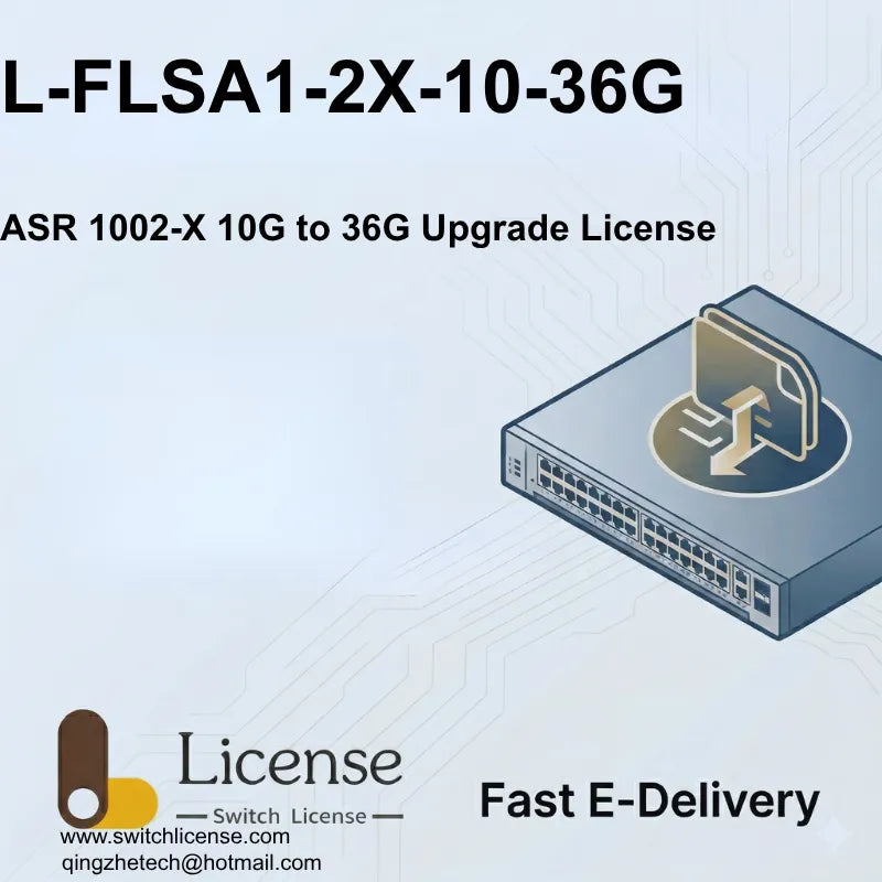 Cisco L-FLSA1-2X-10-36G ASR 1002-X 36Gbps upgrade license