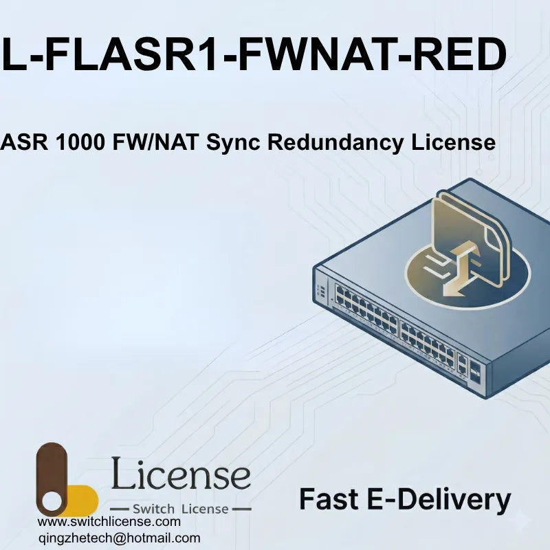 Cisco L-FLASR1-FWNAT-RED ASR 1000 Firewall NAT state sync redundancy License