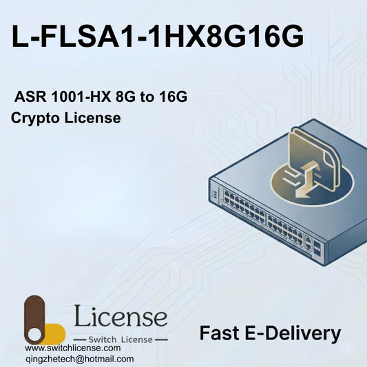 Cisco L-FLSA1-1HX8G16G ASR 1001-HX 16G Crypto upgrade license