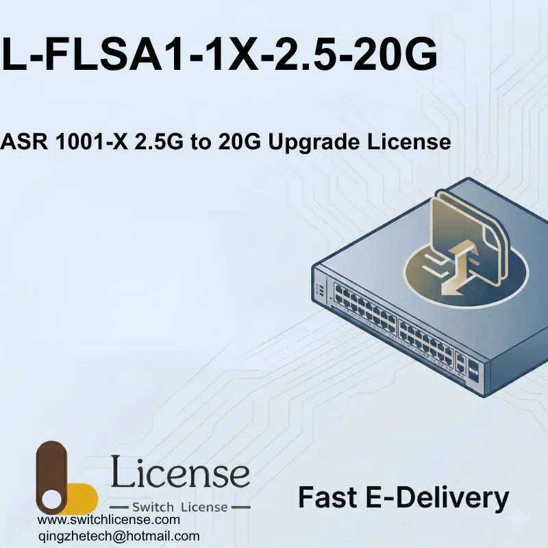 Cisco L-FLSA1-1X-2.5-20G ASR 1001-X 20Gbps throughput upgrade license