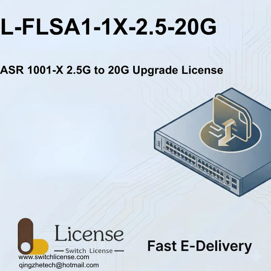 Cisco L-FLSA1-1X-2.5-20G ASR 1001-X 20Gbps throughput upgrade license