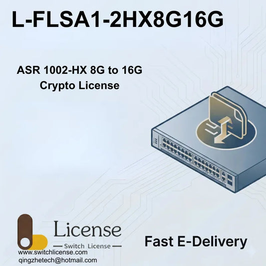 Cisco L-FLSA1-2HX8G16G ASR 1002-HX 16G Crypto upgrade license