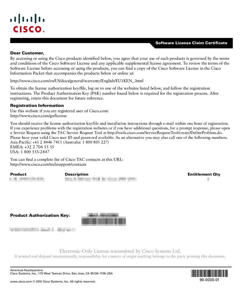 Cisco L-LIC-CT2504-25A 2504 Wireless Controller 25 Access Points adder license 
