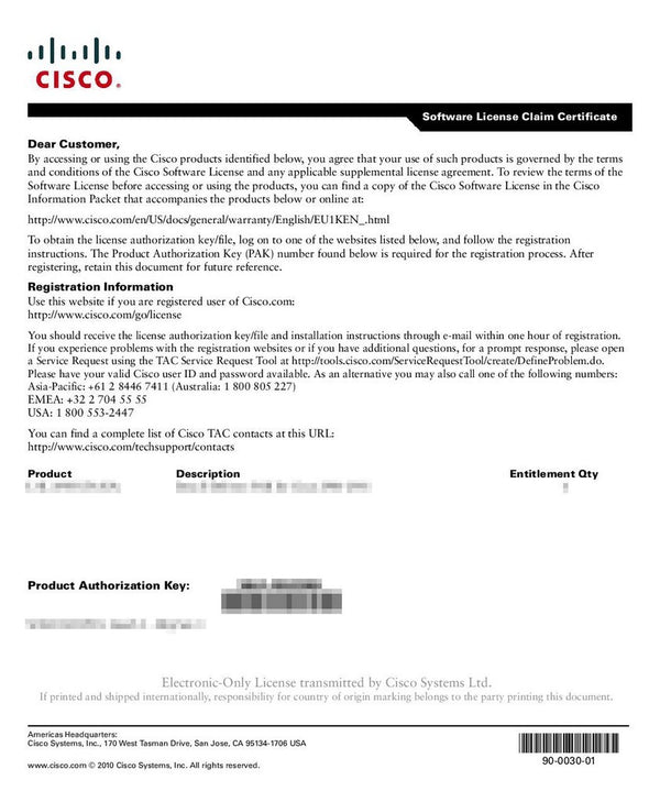 Cisco L-LIC-CT2504-25A 2504 Wireless Controller 25 Access Points adder license 